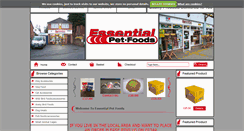 Desktop Screenshot of essentialpetfoods.com