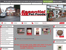 Tablet Screenshot of essentialpetfoods.com